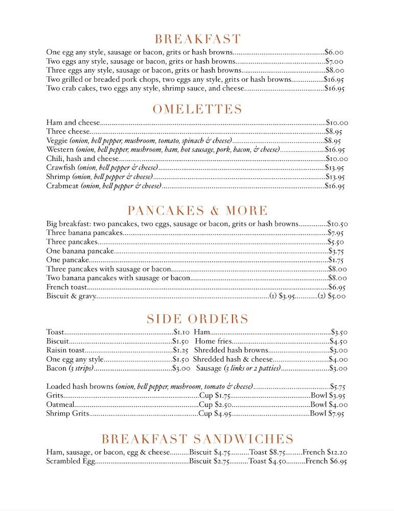 Penny's Cafe Menu image 1