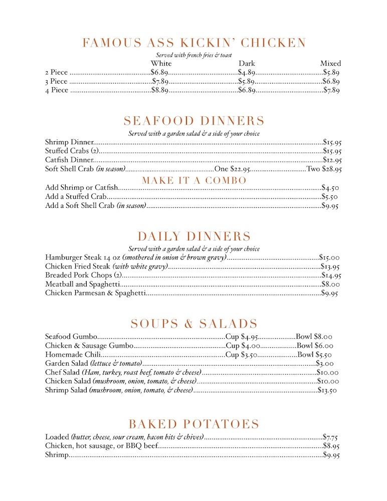Penny's Cafe Menu image 2